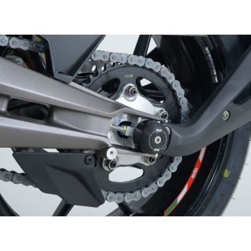 R&G SP0052.BK Rear Axle Slider, LHS for Aprilia Caponord 1200 / Rally (2013-)