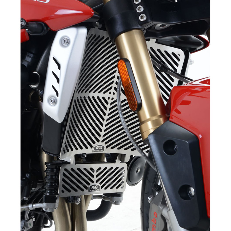 R&G SRG0045SS Stainless Steel Radiator Guard Triumph Speed Triple R / S ...