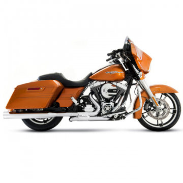 Rinehart 100-0404C Slimline Duals 4" Exhaust for Harley-Davidson Touring '17-up