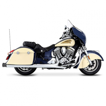 view Rinehart Slip-on 4" Exhaust w/ Slot Caps for Indian Touring models (2014-)