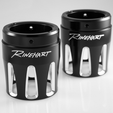 view Rinehart Slip-on 3.5" Exhaust w/ Merge Caps for Harley Touring '95-'16