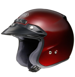 view Shoei RJ-Platinum R Open Face Helmet Wine Red