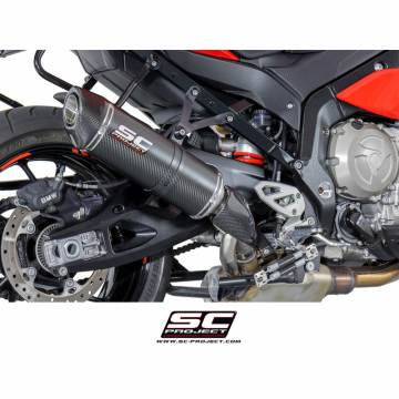 view SC-Project B23-H01C Oval Slip-on Exhaust, Matte Carbon for BMW S 1000 XR (2017-)