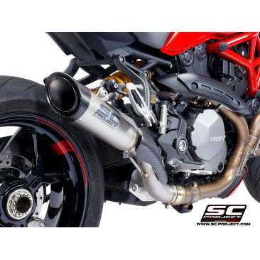 SC Project D25 T41T S1 Slip On Exhaust for Ducati Monster 821 1200 2017 at Accessories International