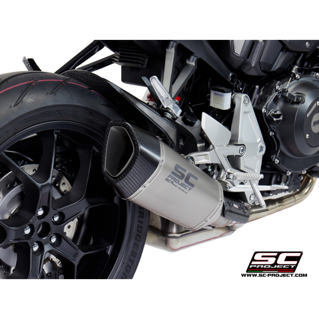 SC Project H27 90C SC1 R Slip On Exhaust for Honda CB1000R 2018 Color Carbon Look at Accessories International