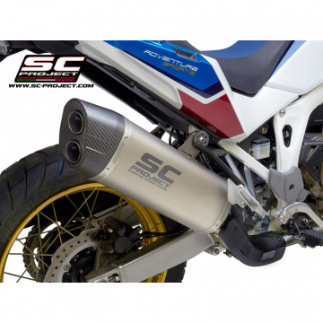 view SC-Project H36-85T Adventure Slip-on Exhaust, Titanium for Honda CRF1100L (2020-)