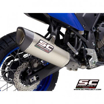 view SC-Project Y28-93T SC1-R Slip-on Exhaust, Titanium for Yamaha Tenere 700 (2019-)