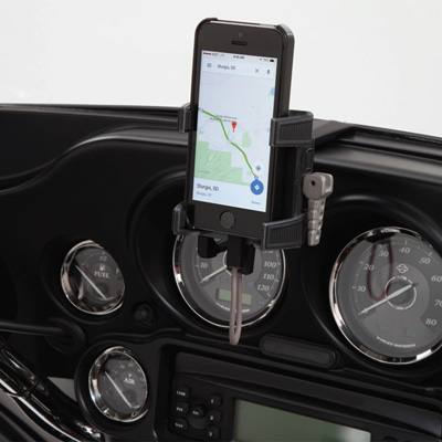 iphone mounted on Phone Mount