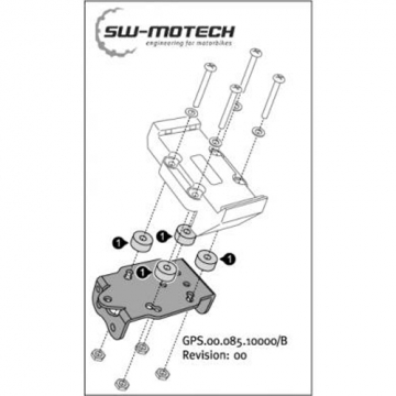 Sw-Motech 00.085.10000.B GPS adapter kit for the Garmin Zumo 660 and 665 cradle