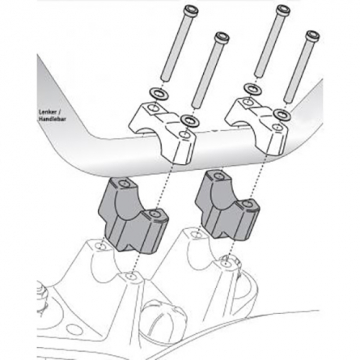 Sw-Motech Handlebar Risers for Yamaha XT1200Z (2010-2013)