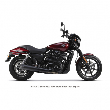 view Two Bros 005-4340499-B Comp-S Slip-On Exhaust Harley Street 750/500 (2015-2017)