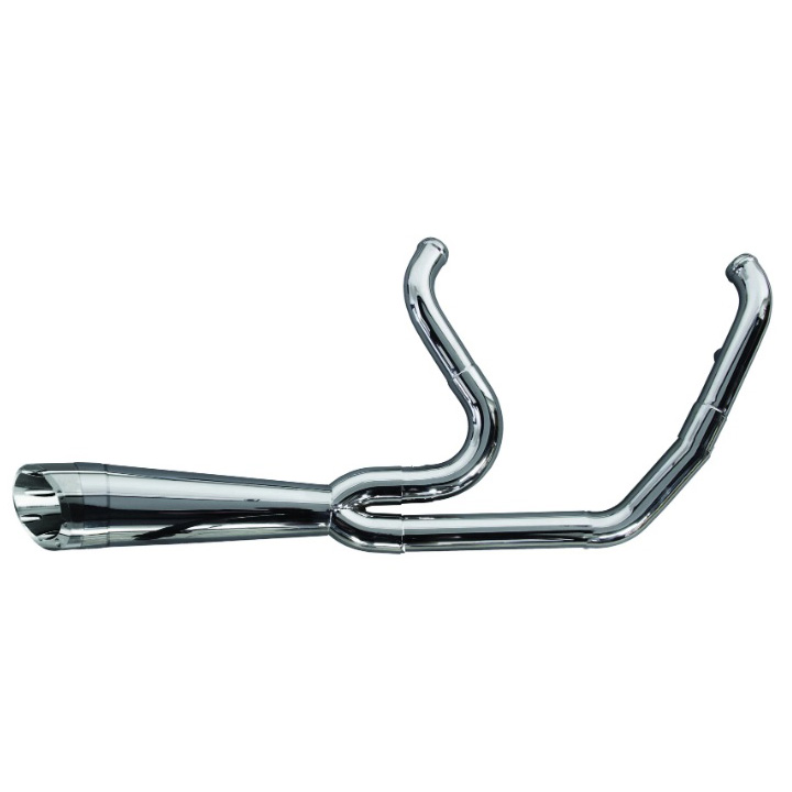 Two Bros 0055120199P 21 Shorty Turnout Exhaust, Polished for Harley