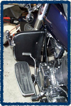 view Sage Brush Engine Guard Chaps for V-Star 1100 with Barons Bar