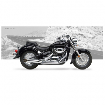 Hard-Krome 44-6050 Side Burner Exhaust for Suzuki Boulevard C50 (2005-2012)