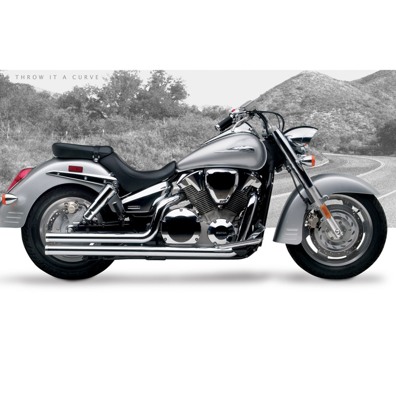 HARD-KROME American Classic II Exhaust VTX1300 Retro 02-up