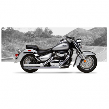view Hard-Krome 501-6040 American Classic II Exhaust for Suzuki Boulevard C90 (2005-2010)