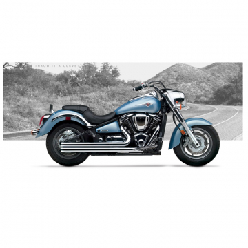 Hard-Krome 501-8010 American Classic II Exhaust for Kawasaki Vulcan 2000 (2004-2012)