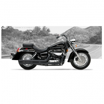 Hard-Krome 515-2020 American Classic II Exhaust Honda Shadow Aero 750/Spirit 750 C2