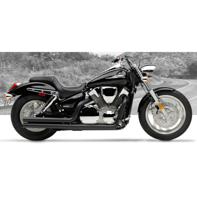 HARD-KROME American Classic II Black Exhaust VTX1300C 04-up
