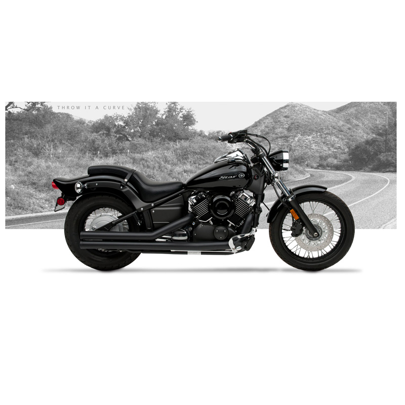 Hard-Krome 515-4010 American Classic II Exhaust for Yamaha V-Star