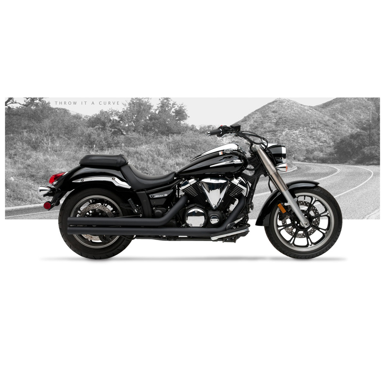 Hard-Krome 515-4015 American Classic II Exhaust for Yamaha V-Star