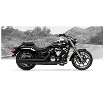 Hard-Krome 515-4015 American Classic II Exhaust for Yamaha V-Star 950 (2009-2012)