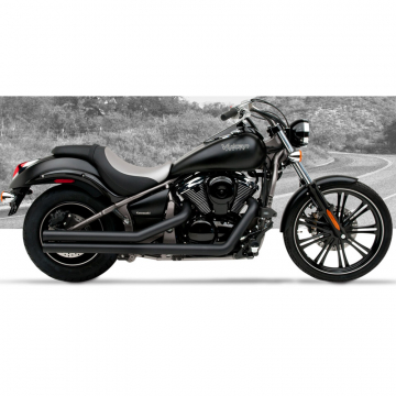 HARD-KROME American Classic II Black Exhaust Vulcan 900 06-up