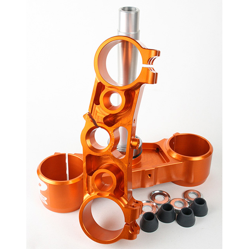 Ride Engineering KTBTB44GE 20.5MM Offset Triple Clamp Set, Orange KTM