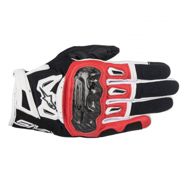 Alpinestars SMX-2 Air Carbon V2 Leather Gloves, Black/Red/White