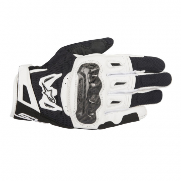 view Alpinestars SMX-2 Air Carbon V2 Leather Gloves, Black/White