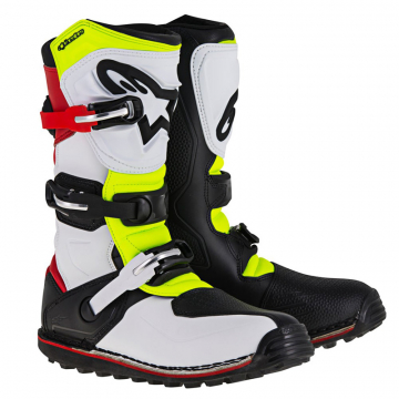 view Alpinestars Tech-T Boots, White/Red/Yellow/Black