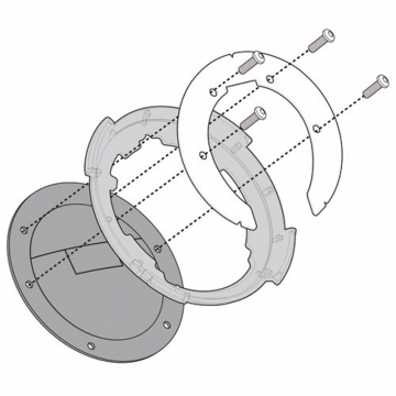 view Givi BF17 Tanklock Tank Ring for BMW R1200RT (2014-) / R1200GS '04-'07