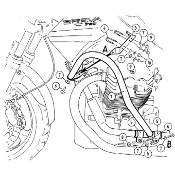 Hepco & Becker 501.505 00 01 Engine Guard - Moto Guzzi Breva V750 ie