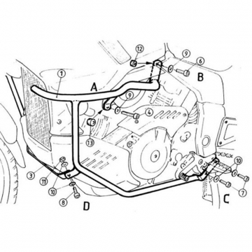 view Hepco & Becker 501.705 00 01 Engine Guard for Cagiva Navigator