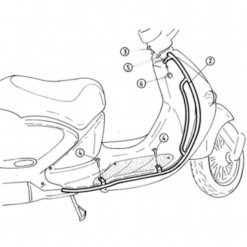view Hepco & Becker 501.833 00 02 Engine Guard for Aprilia Habana 50-125 / Custom / Mojito