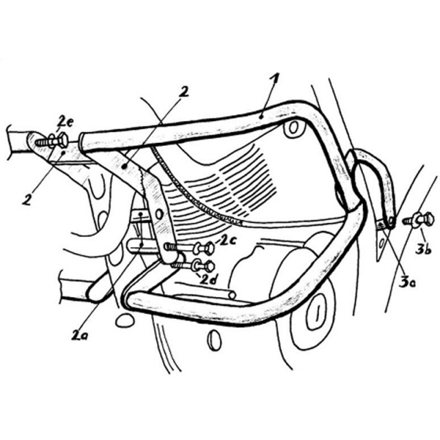 Hepco & Becker 502.400 00 01 Engine Guard for Yamaha XT600 Tenere