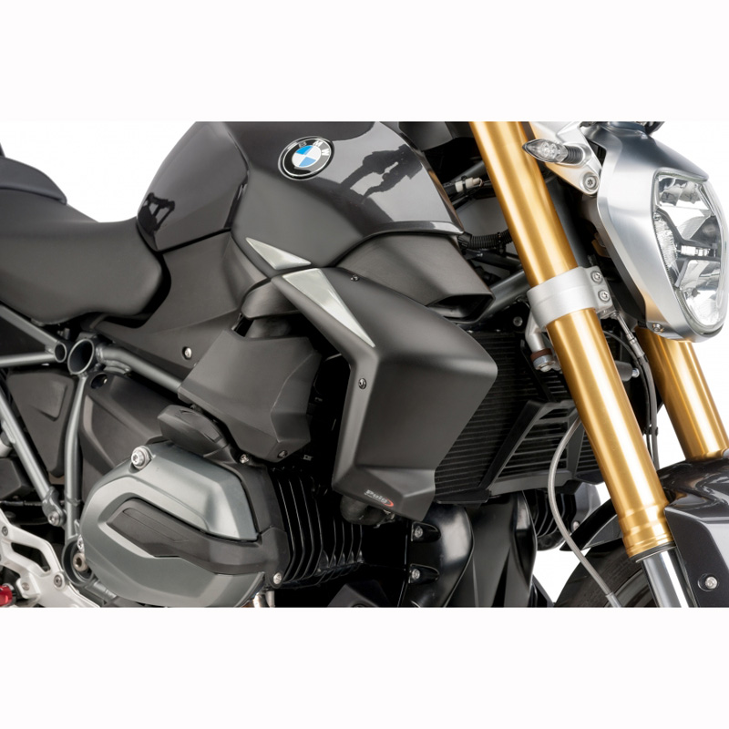 Puig 7694J Radiator Side Panel, Matte Black for BMW R1200 R (2015