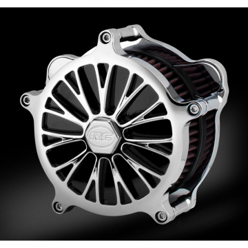 view RC Components AC-117C Dynasty Chrome Airstrike Air Cleaner for Harley models