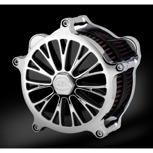 Harley-Davidson 117ci エアクリーナー 本体 RC Components AC-117C Dynasty Chrome Airstrike Air Cleaner for