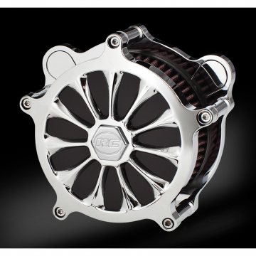 view RC Components AC-121C Cynical Chrome Airstrike Air Cleaner for Harley models