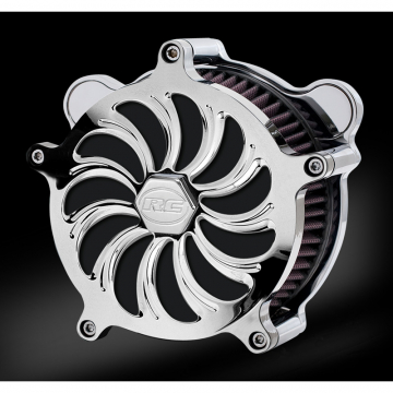 view RC Components AC-87C Calypso Chrome Airstrike Air Cleaner for Harley models