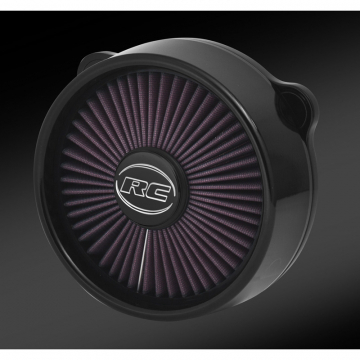 view RC Components ACX-04B Tru-Flo Blitz Black Air Cleaner for Harley models