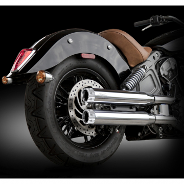 view RC Components RCX220-21C 3.0" Rival Muffler Chrome Tips for Indian Scout