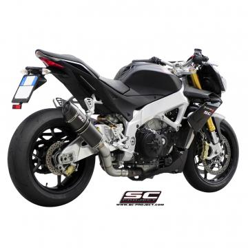 view SC-Project A06-12CM Oval Exhaust for Aprilia Tuono V4 R (2011-2014)