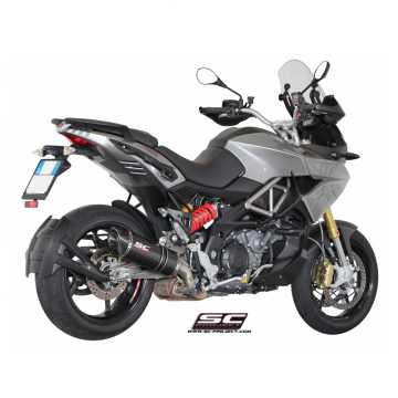 view SC-Project A13-01C Oval Exhaust for Aprilia Caponord 1200 (2014-)
