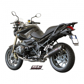 view SC-Project B07-02C Oval Matte Carbon Exhaust for BMW R1200R (2008-2010)