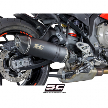 view SC-Project B23-L01C Oval Low Mount Exhaust for BMW S1000XR (2015-2019)