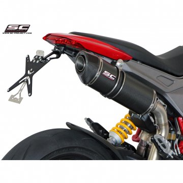 view SC-Project D10-H01C Oval High Mount Exhaust Hypermotard 821 / 939 & Hyperstrada 821 / 939
