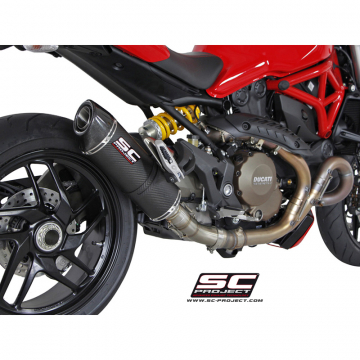 view SC-Project D12-01C Oval Exhaust for Ducati Monster 1200 / S (2014-2016)