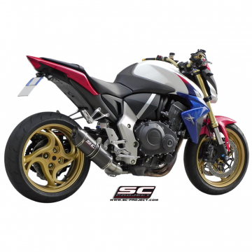 view SC-Project H01-12C Oval De-Cat Exhaust for Honda CB1000R (2008-2017)